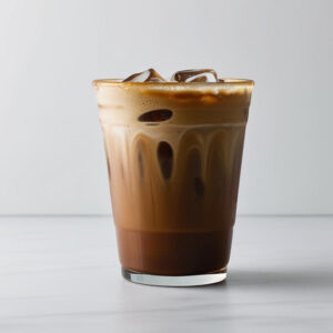 ⁠Iced caramel latte